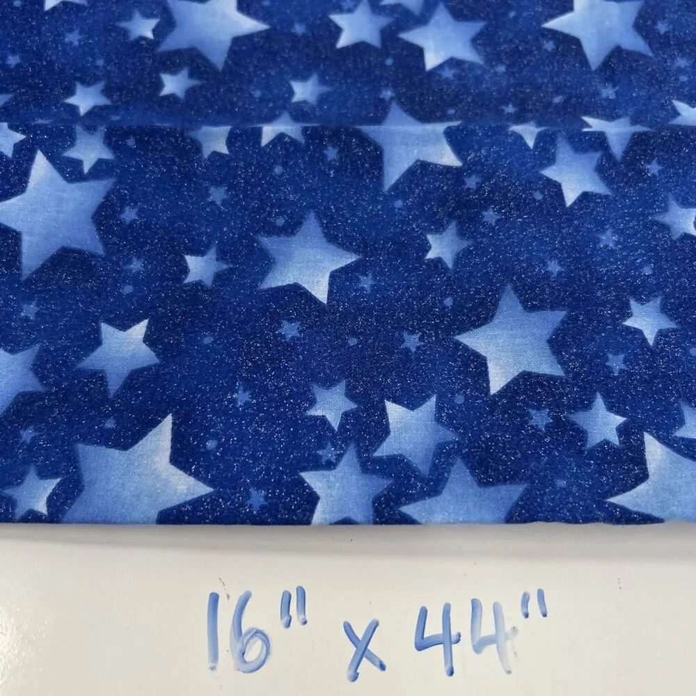 Cotton Quilting Fabric Bundle Blue Yellow Hanukkah Menorah Coordinating Lot of 6